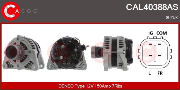Casco Lichtmaschine Generator 150A 12V FüR Suzuki Grand Vitara II 1.9 Ddis AWD-image