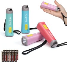 Mini LED Flashlight 4-Pack Kids Party Favors, Assorted Torch with