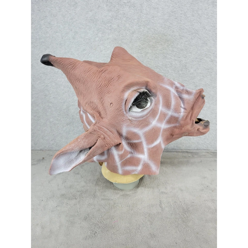 Máscara de jirafa adulto disfraz de Halloween cosplay cabeza de animal utilería de látex Foto 2 de 4