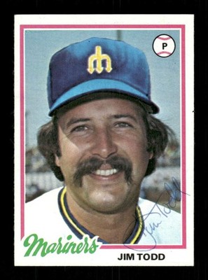 1978 Topps  #333 Jim Todd  signed autograph EX, vintage bp EAA1 bxcp71