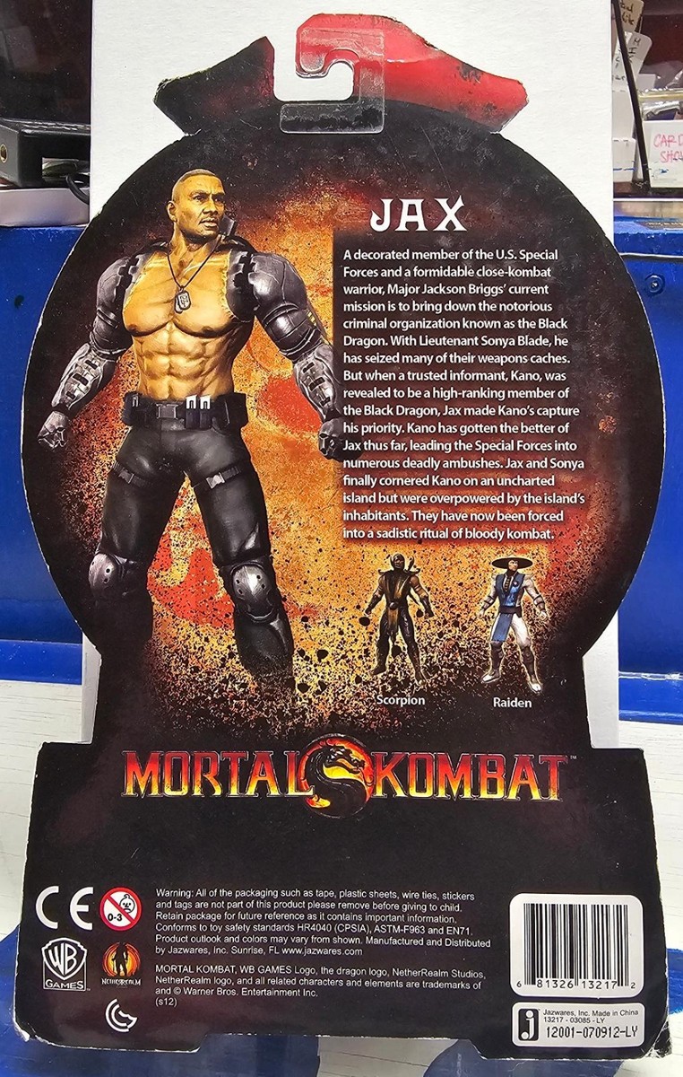 Jax Jackson Briggs 2012 Mortal Kombat 20th Anniversary Jazwares