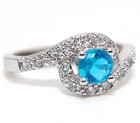 1CT Heat Treated Blue Topaz 925 Solid Sterling Silver Ring Sz 8 NF1-7 — photo 2