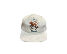 Rare Vintage 90s Miami Hurricanes Snap Back C...