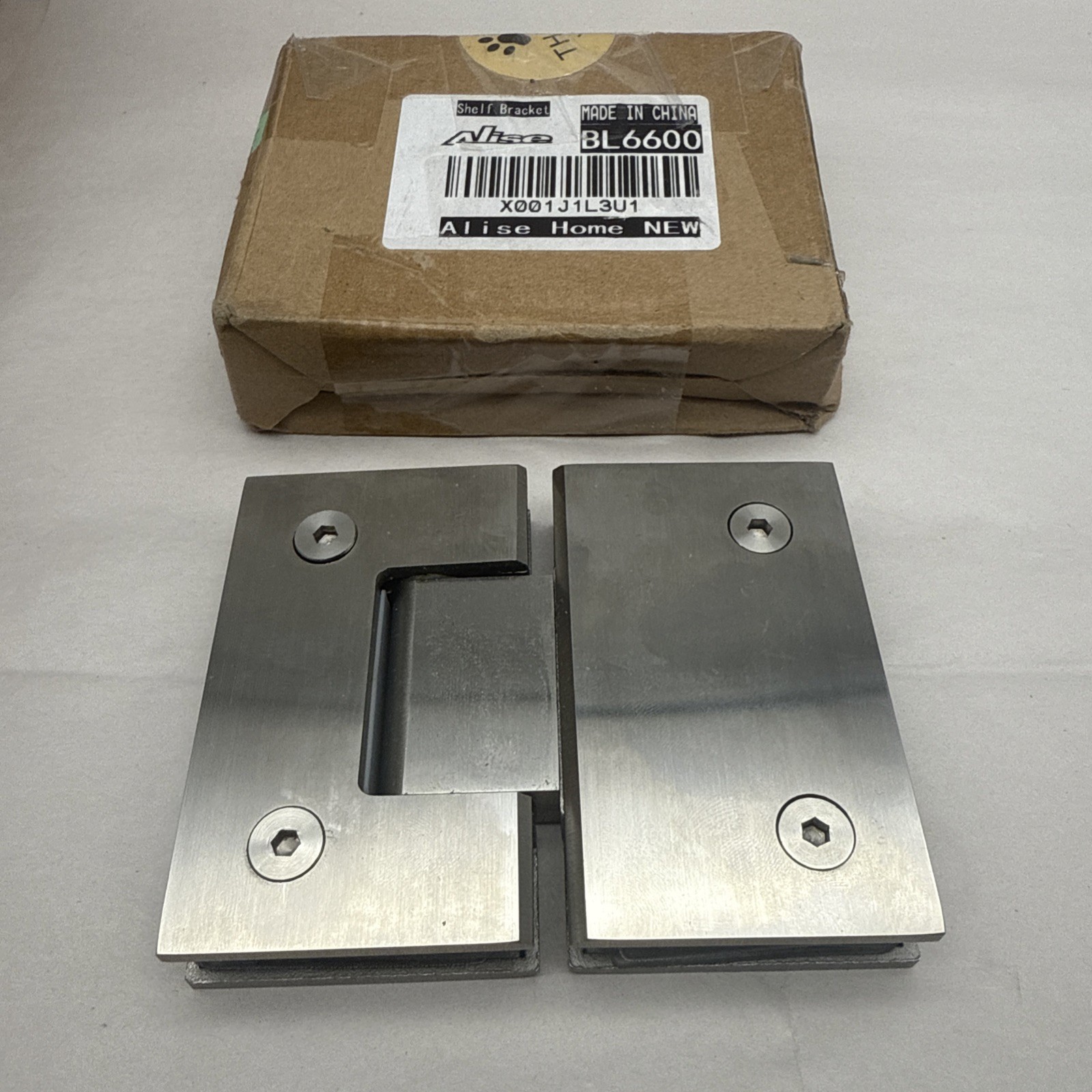 Alise Glass Shower Door Hinge Self Bracket For Glass Door Chrome FOR PARTS *read