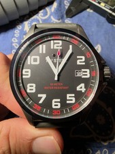 TW Steel TW421 Men's Oversized Quartz Watch Black Dial 50M Stainless Steel
