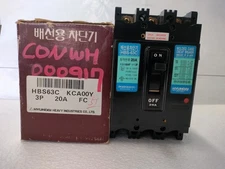 New Hyundai HBS-63C 3pole 20A Circuit Breaker