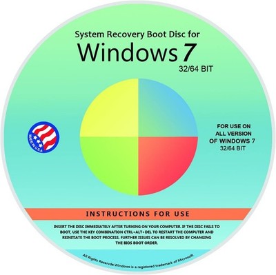 Ralix Windows 7 Reinstall DVD 32/64 Bit Repair Disc