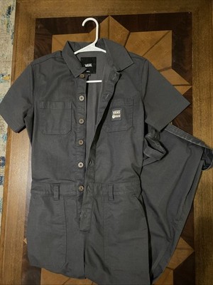 VANS Coveralls Gray Shirt Sleeve Small Women's