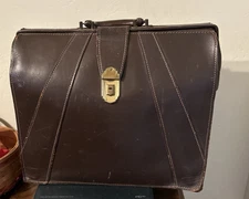 Vtg US GOVERNMENT MILITARY ISSUE BROWN LEATHER BRIEFCASE TYPE IV 1960’s