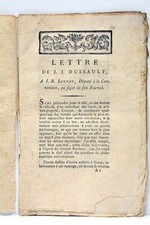 Lettre de J.J DUSSAULT à J.B. LOUVET au sujet de son Journal Paris 1795
