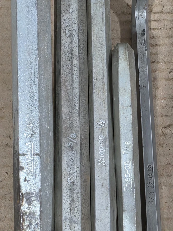 Snap On Tools USA Hex Key Set 5 Piece SAE standard 1/2" 7/16" 5/8" 3/4" 3/8" - Image 3 of 4