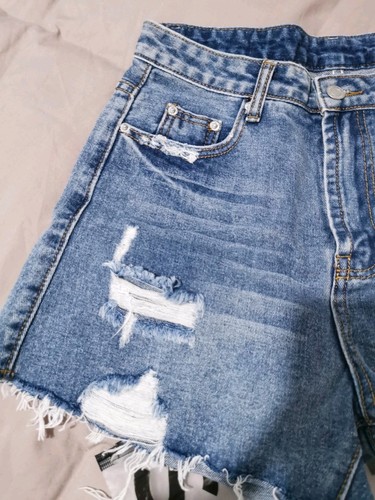 Size M New Denim Shorts Size 10 - Picture 2 of 10