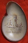 Vintage Frankoma MCM Pottery Ashtray Trinket Dish Lily Pad Road Runner Brown 466