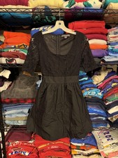 Twenty One Dress Juniors Small Black Lace Fit & Flare Belted Party Cocktail