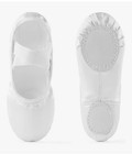 TIEJIAN PU Ballet Shoes for Girls Dance No-Tie Sole Yoga Shoes, white size 1 — photo 4