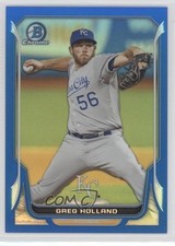 2014 Bowman Chrome Blue Refractor 107/250 Greg Holland #185 3v0