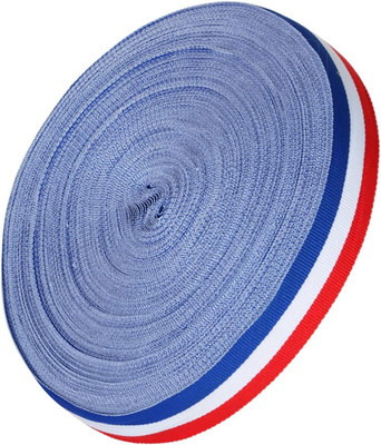 10M Tricolor dekoratives Nylonband Rot Weiß Blau für Kunst Handwerk und andere N