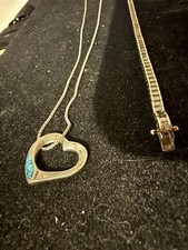 CAROLYN POLLACK NECKLACE+TENNIS BRACELET