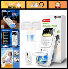 Wireless Bedwetting Alarm for Kids - Sound, Vibration, Night Light, UV Mode