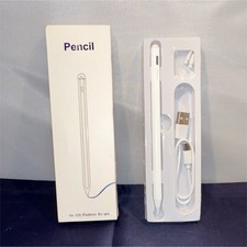 White Battery Powered Stylus Pencil for iOS iPad mini Air Pro with USB Charger