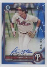 2022 Bowman Chrome Prospect Blue RayWave Refractor 98/150 Gavin Tonkel Auto 10q4