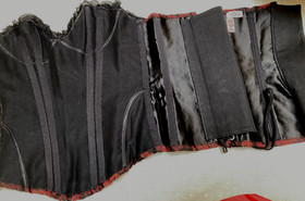Agent Provocateur gothic black & red S corset C/D cup vintage top