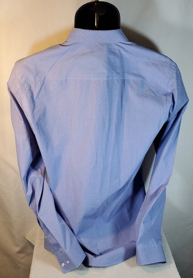 Hugo Hugo Boss Red Label  Blue White Accent Button Down Dress Shirt Men’s Large - Image 2 of 4