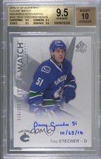 2016 SP Authentic Future Watch Inscriptions 33/50 Troy Stecher BGS 9.5 Auto 0c3