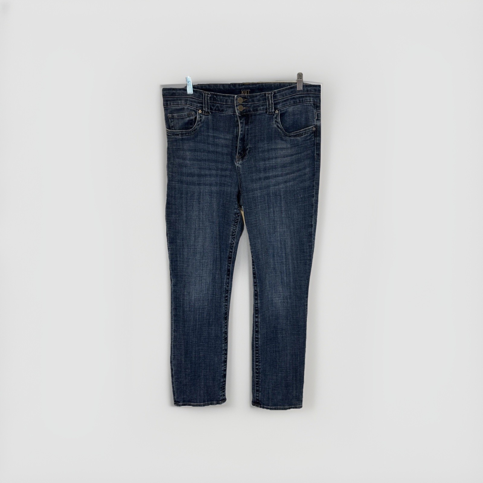 KUT From The Kloth Jeans Womens Size 14 Dark Wash Straight Leg Denim Pants