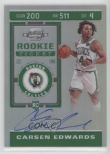 2019-20 Panini Contenders Optic Rookie Ticket Carsen Edwards #130 Auto 0a6