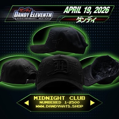 帽子 26ss everyone og logo daily cap (BLACK) Dandy Hats 11th Anniversary “Midnight Club” Numbered HAT ONLY | eBay