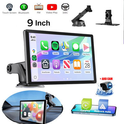 9 Inch IPS Touch Screen Car Portable Apple CarPlay Tablet Android Auto Radio