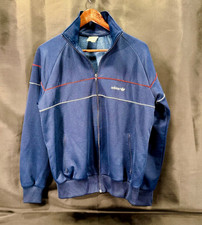 Vintage 80's ADIDAS Trefoil Men's Navy Blue Full Zip Track Jacket Size Large