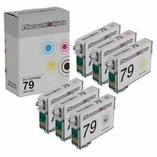 6 Pack Ink Cartridge for Epson T079 Artisan Stylus Photo Printer 1430 1400