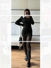 ZARA / Vestito maglione lungo in maglia / EUR XS / verde / nuovo, con etichetta