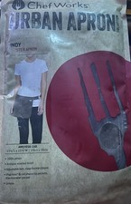 Chef Works Urban Indy Bistro Apron 100 Cotton Adjustable Belt 3 Pockets