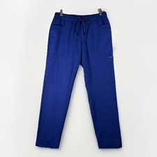 NWT Jaanuu Scrub Pants Womens Small Petite Royal Blue Cargo Pockets
