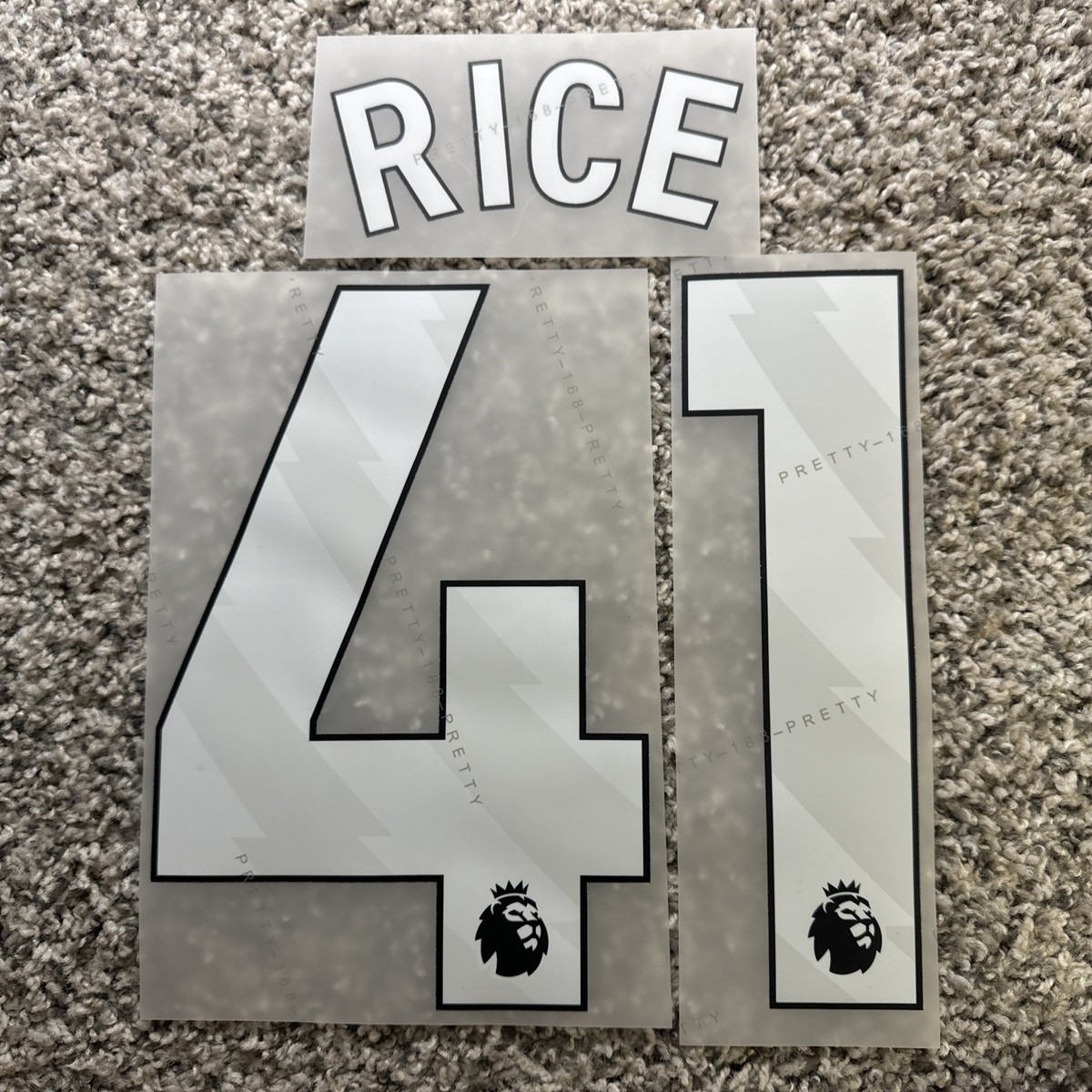 2023/2026 EPL Rice Player Size Premier League Nameset Arsenal