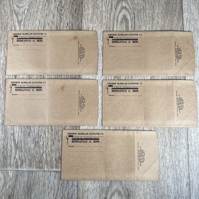 Grain Elevator Sample Envelopes Osbourne McMillion Elevator Co. Minneapolis Minn
