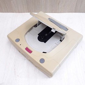 Sega Saturn Console Bundle 2 Controllers 8 Games Tested Japanese White HST-3220