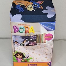 nickelodeon DORA "A DORA BLE" 4 Piece FULL Sheet Set-Brand Microfiber NEW