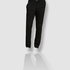  135 Alfani Men's Black Stretch Solid Slim-Fit Dress Suit Pants Size 33W 30L