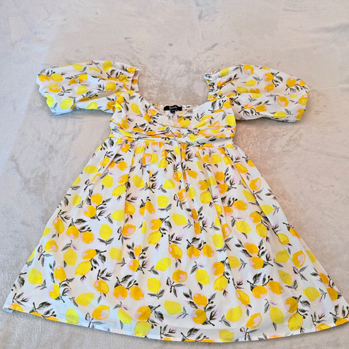 Trixxi Lemon Print Dress Size Small