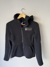Spyder Women  s Full Zip Hooded Fleece Jacket Black Size Small S Softshell