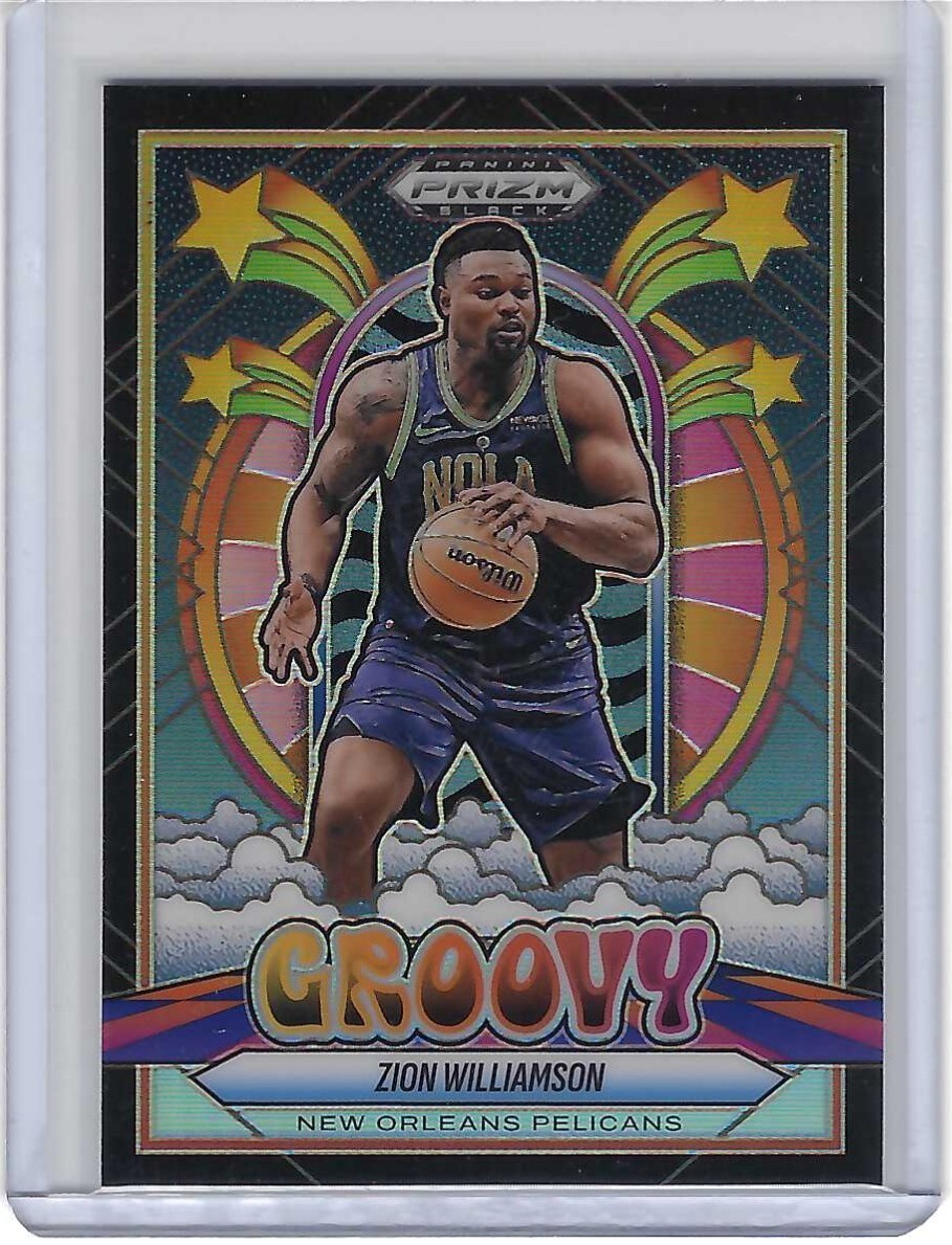 Zion Williamson Case Hit Groovy SSP- 2024-25 Panini Prizm Black Basketball