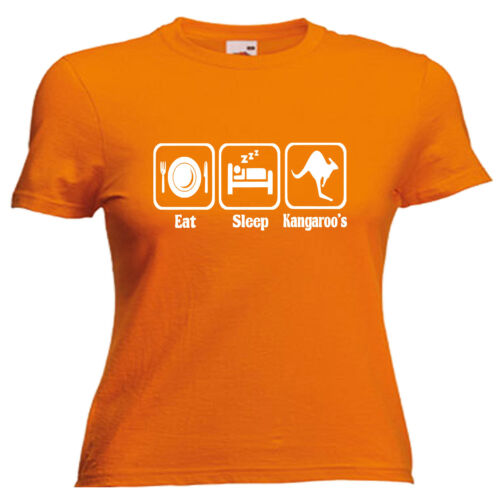 Kangaroo Ladies Lady Fit Womens T Shirt - Afbeelding 1 van 11