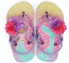 Wonder Nation Mermaid Printed Girls Flip Flop With Strap Size 7/8,9/10,11/12