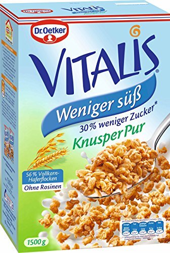 Dr Oetker Vitalis MüSli Knusper Pur Weniger Süß Weniger Zucker 1500G-image