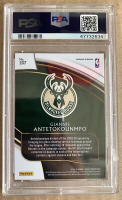 Giannis Antetokounmpo 2018 Panini Select Courtside #207 PSA 9 | eBay