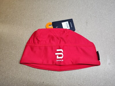 Bjorn Daehlie Red Hat Ski Cap Winter Cross Country Biathlon Thermal Polyknit